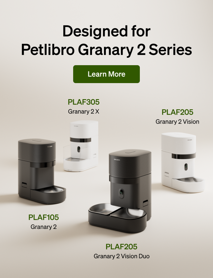 Petlibro Granary 2 Series pet feeder for multiple cats, rfid cat feeder, smart cat feeder with camera, cat feeder portion control, reliable wifi cat feeder