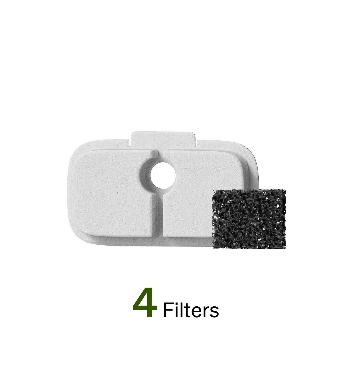 Petlibro PETLIBRO Luma odor control filter insert, white plastic with round hole and black sponge, for luma smart litter box deodorizer