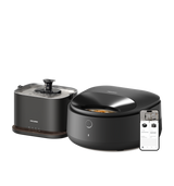 Petlibro PETLIBRO pet fountain and smart cat feeder, black, with flowing water spout and app control on phone screen