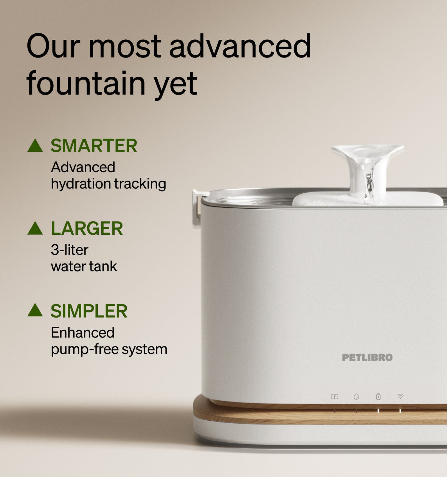 Petlibro white smart pet water fountain banner; pet feeder for multiple cats, rfid cat feeder, smart cat feeder with camera, reliable wifi cat feeder