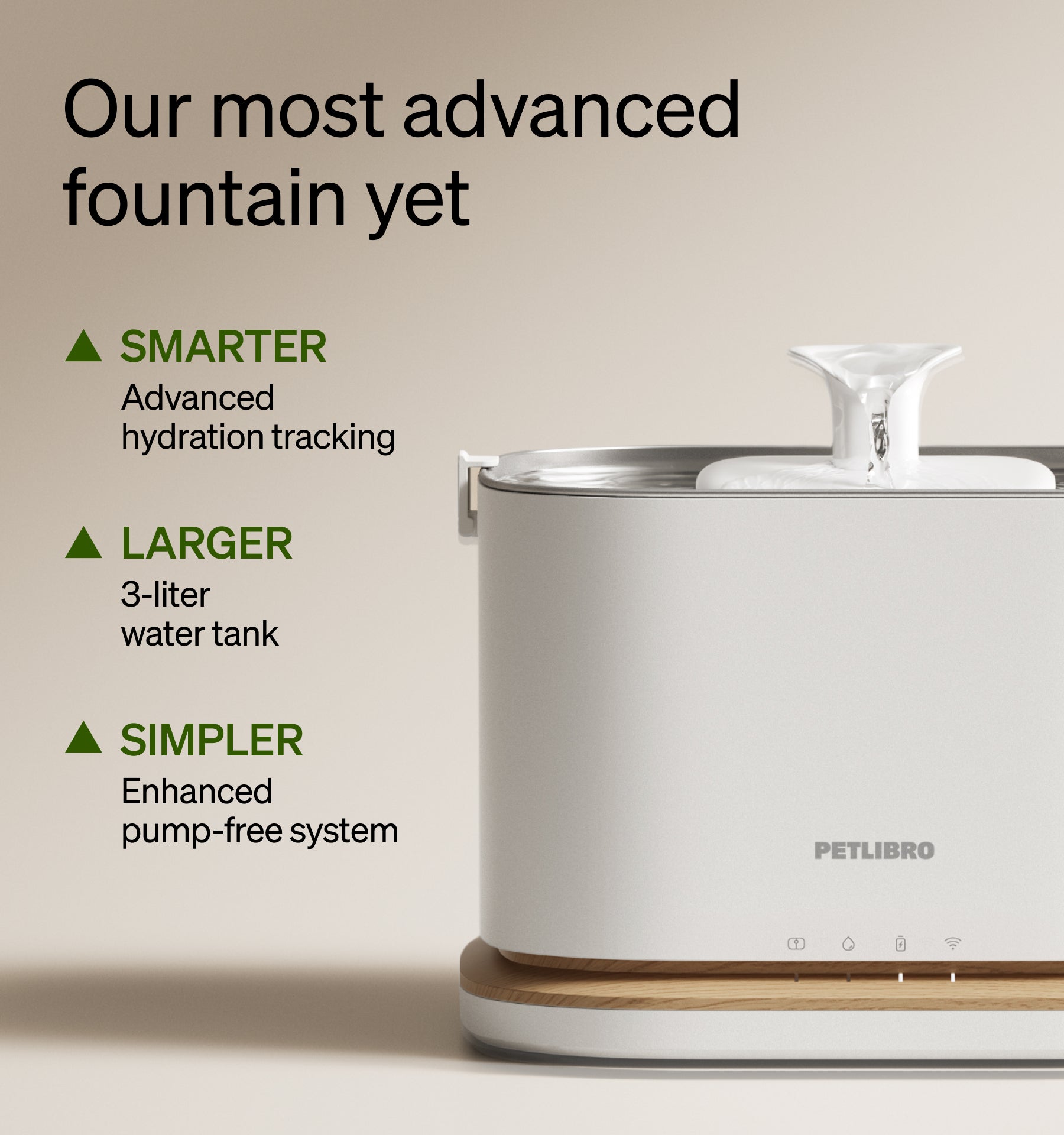 Petlibro white smart pet water fountain banner; pet feeder for multiple cats, rfid cat feeder, smart cat feeder with camera, reliable wifi cat feeder