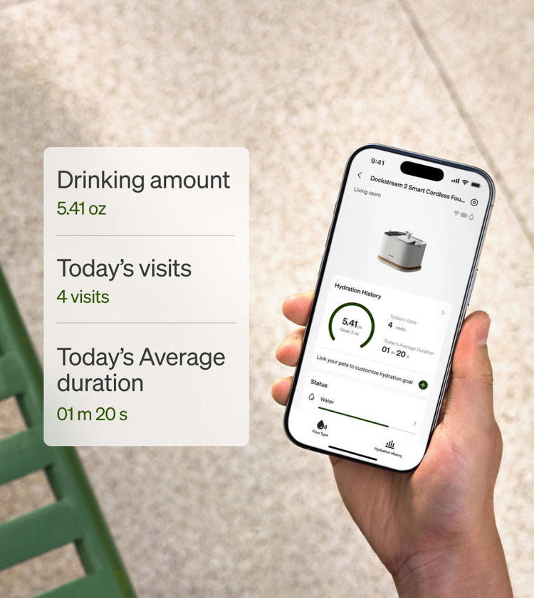 Petlibro app screen showing pet drinking amount and visits; not Petlibro Luma odor control luma smart litter box automatic self cleaning litter box deodorizer