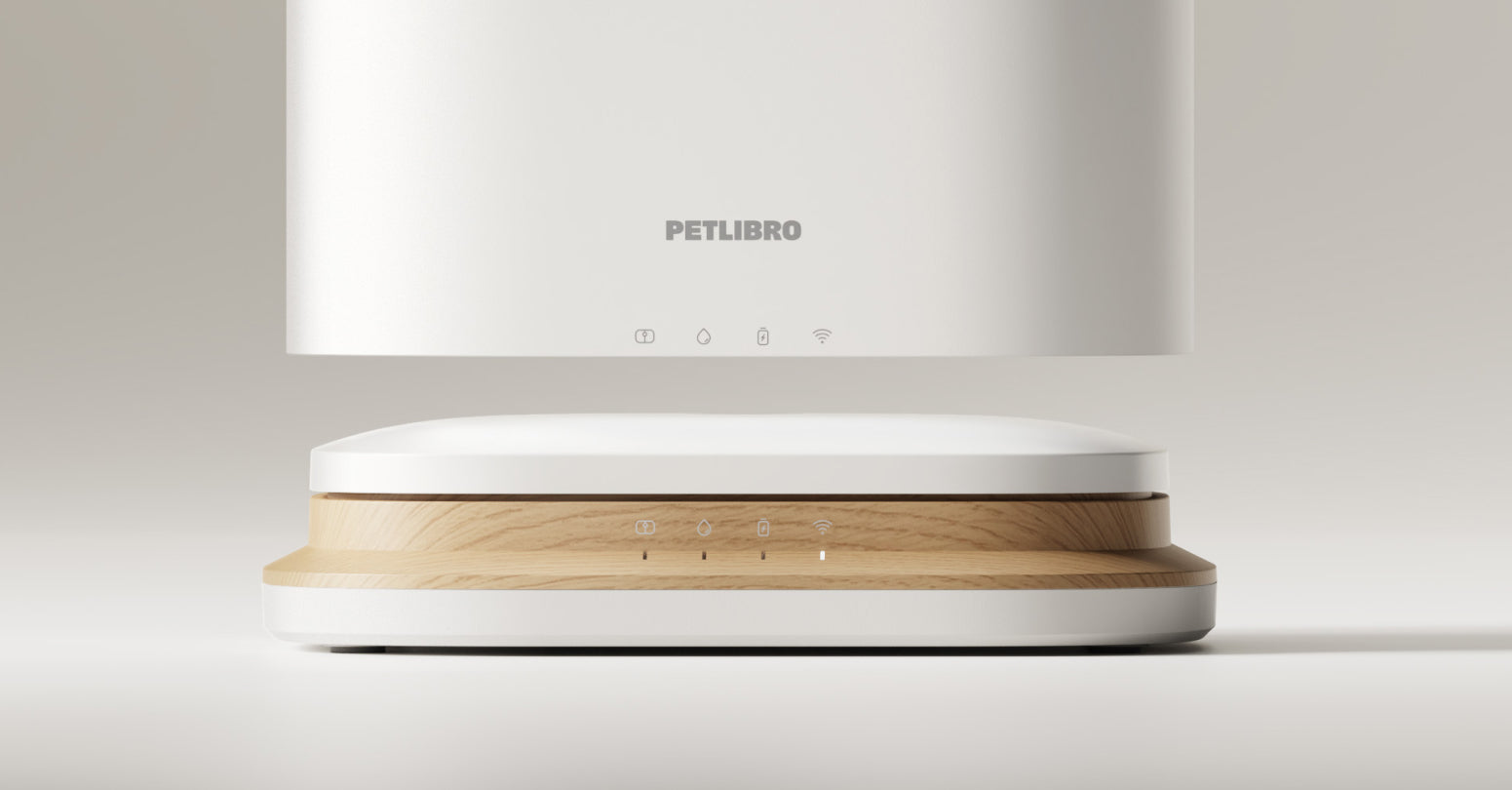 Petlibro Petlibro Luma odor control luma smart litter box, white and wood automatic self cleaning cat litter box deodorizer base unit