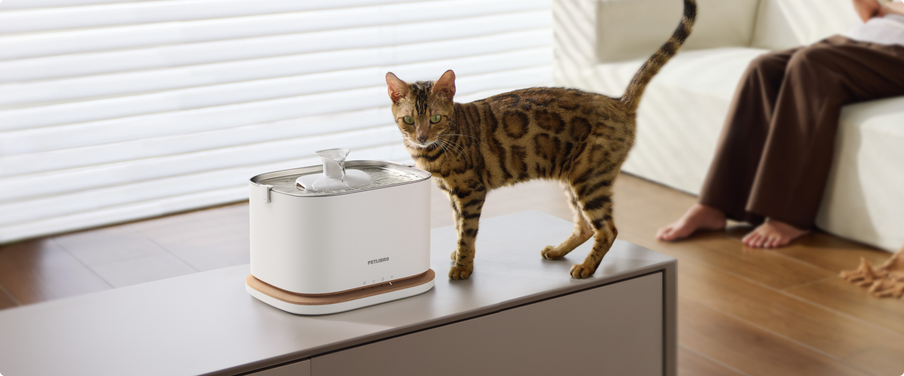 Petlibro Petlibro Luma、Petlibro Luma odor control luma smart litter box automatic self cleaning litter box with litter box deodorizer beside cat on table