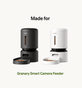 Petlibro Granary smart camera cat automatic feeder in black and white with bowl; PETLIBRO pet fountain compatible setup